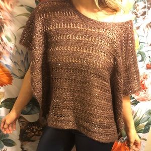 Simply Noelle glam poncho sparkle sweater